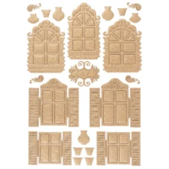 3-D Sticker, Deluxe Fenster, selbstklebend, hellbraun