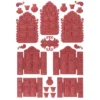 3-D Sticker "Deluxe Fenster", verschiedene Größen, selbstklebend, rot