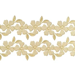 3-D Sticker Deluxe, Florale Bordüren 1, 21cm x 30cm, gold, selbstklebend