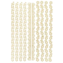 3-D Sticker Deluxe, Florale Bordüren 2, 21cm x 30cm, gold, selbstklebend