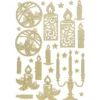3-D Sticker, Deluxe Kerzen, verschiedene Größen, selbstklebend, gold