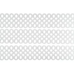 3-D Sticker Deluxe, Ornamentik Bordüren 1, 21cm x 30cm, silber, selbstklebend