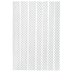 3-D Sticker Deluxe, Ornamentik Bordüren 1, 21cm x 30cm, silber, selbstklebend