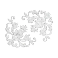3-D Sticker Deluxe, Ornamentik Ecken, 21cm x 30cm, silber, selbstklebend