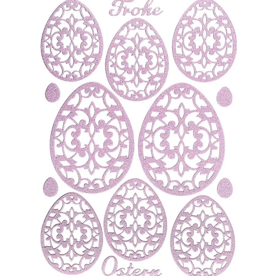 3-D Sticker "Deluxe Ostern", verschiedene Größen, selbstklebend, rosa