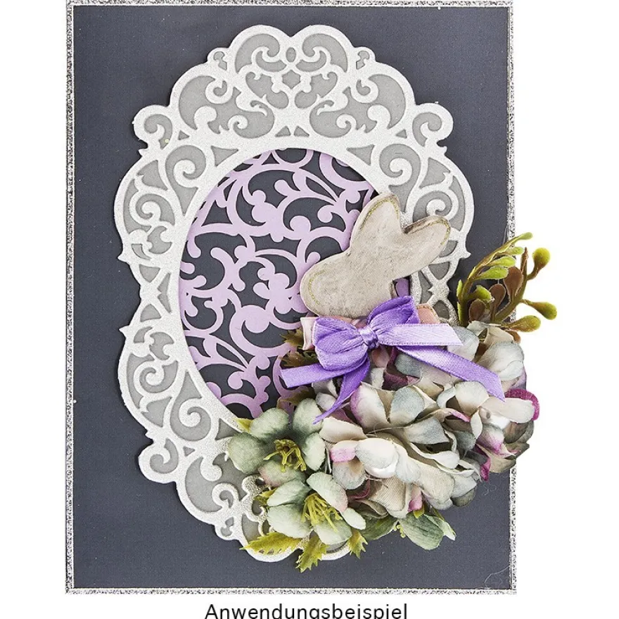 3-D Sticker, Deluxe Rahmen 3, selbstklebend, silber
