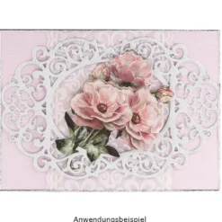 3-D Sticker, Deluxe Rahmen 3, selbstklebend, silber