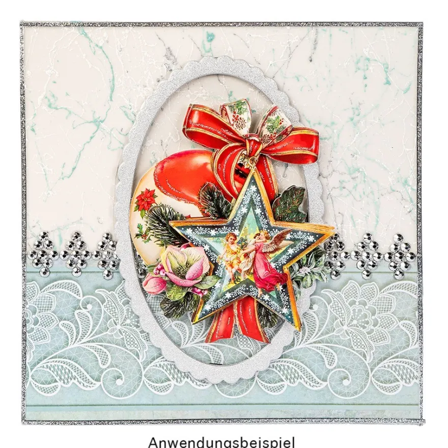 3-D Sticker, Deluxe Rahmen 4, selbstklebend, silber