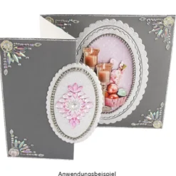 3-D Sticker, Deluxe Rahmen 4, selbstklebend, silber
