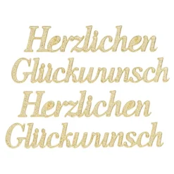 3-D Sticker Deluxe, Wünsche, 21cm x 30cm, gold, selbstklebend