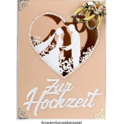 3-D Sticker Deluxe, Zur Hochzeit, selbstklebend, weiß