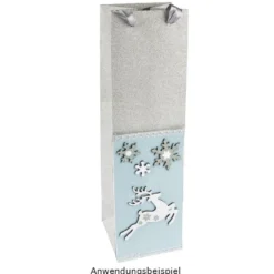 3-D Sticker, Hirsche & Eiskristalle, 18cm x 17,5cm, selbstklebend