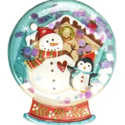 3-D Sticker, Schneekugeln, 14cm x 21cm, mit Bolblister und Schneeflocken