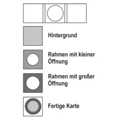3-D Tunnelkarten & Umschläge, Sortierung 1, 16cm x 16cm, 30-teilig, 5 Stück