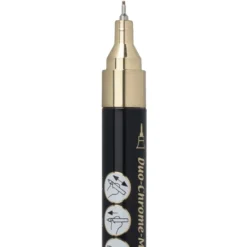 Duo-Chrome-Marker, mit je zwei verschiedenen Stiftspitzen, hochpigmentiert, gold, 2 Stück