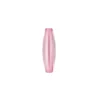 Duo-Color-Perlen, länglich, 0,6cm x 1,9cm, transparent/rosé, 20 Stück