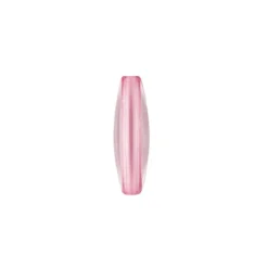 Duo-Color-Perlen, länglich, 0,6cm x 1,9cm, transparent/rosé, 20 Stück