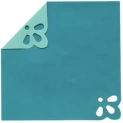 DuoColor Stanz-Faltpapiere, 15 x 15 cm, türkis, 2 Ecken, 60 Blatt
