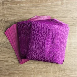 DuoDesign Faltfolien, Kroko-Optik, 10cm x 10cm, 65 Blatt, magenta