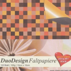 DuoDesign Faltpapier, 10 x 10 cm, 100 Blatt