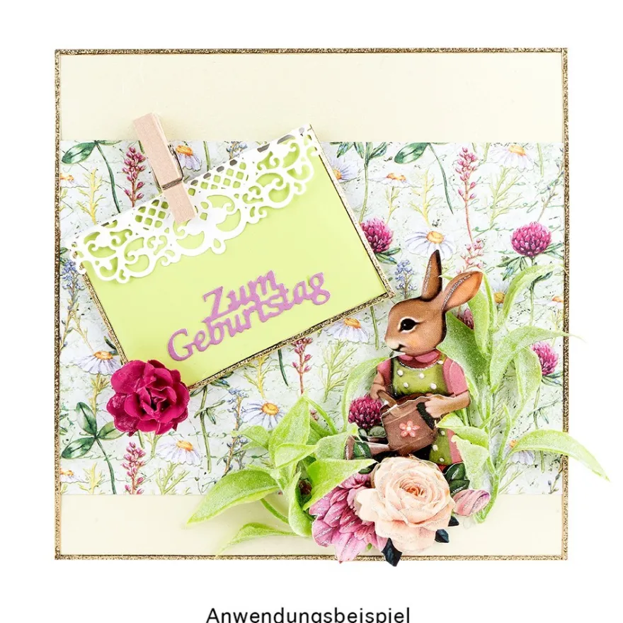 Duo-Design-Papiere, Blumen 2, beidseitig bedruckt, 25cm x 25cm, 250g/m², 20 Blatt