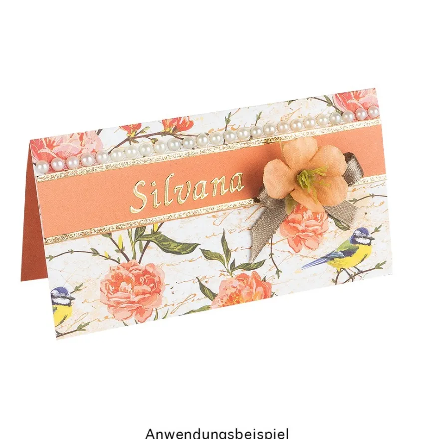 Duo-Design-Papiere, Blumen 1, beidseitig bedruckt, 25cm x 25cm, 250g/m², 20 Blatt