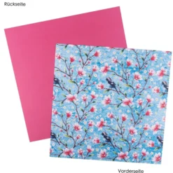 Duo-Design-Papiere, Blumen 1, beidseitig bedruckt, 25cm x 25cm, 250g/m², 20 Blatt