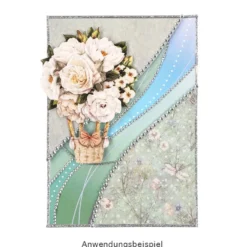 Duo-Design-Papiere, Blumen 3, beidseitig bedruckt, 25cm x 25cm, 250g/m², 20 Blatt