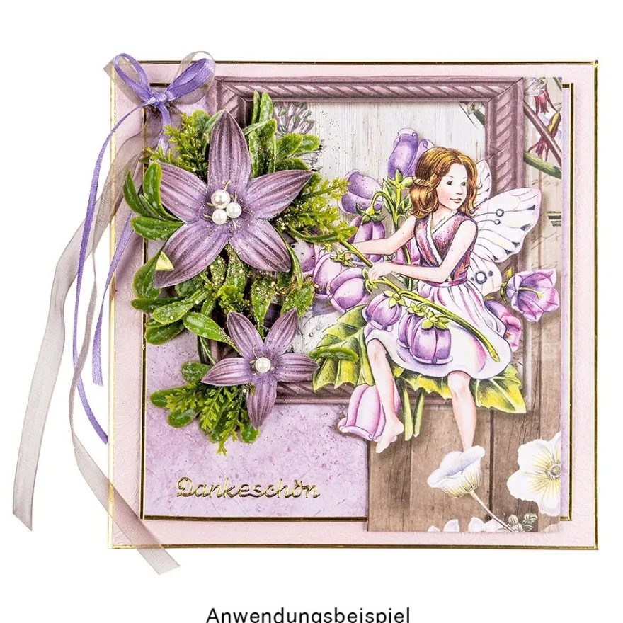 Duo-Design-Papiere, Elfen 1, beidseitig bedruckt, 25cm x 25cm, 250g/m², 20 Blatt
