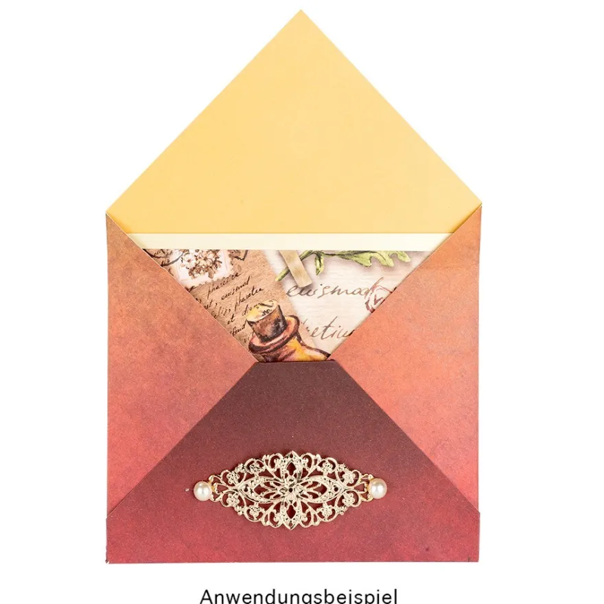 Duo-Design-Papiere, Farbverlauf Vintage Style 1, beidseitig bedruckt, 25cm x 25cm, 250g/m², 20 Blatt