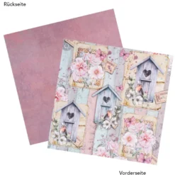 Duo-Design-Papiere, Frühling & Sommer, beidseitig bedruckt, 25cm x 25cm, 250 g/m², 100 Blatt