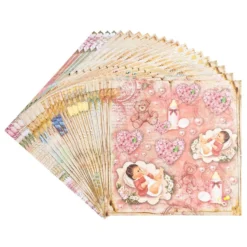 Duo-Design-Papiere, Geburt 1, beidseitig bedruckt, 25cm x 25cm, 250g/m², 20 Blatt