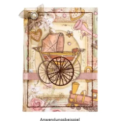 Duo-Design-Papiere, Geburt 1, beidseitig bedruckt, 25cm x 25cm, 250g/m², 20 Blatt