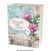 Duo-Design-Papiere, Glockenblumen 2, beidseitig bedruckt, 25cm x 25cm, 250g/m², 20 Blatt