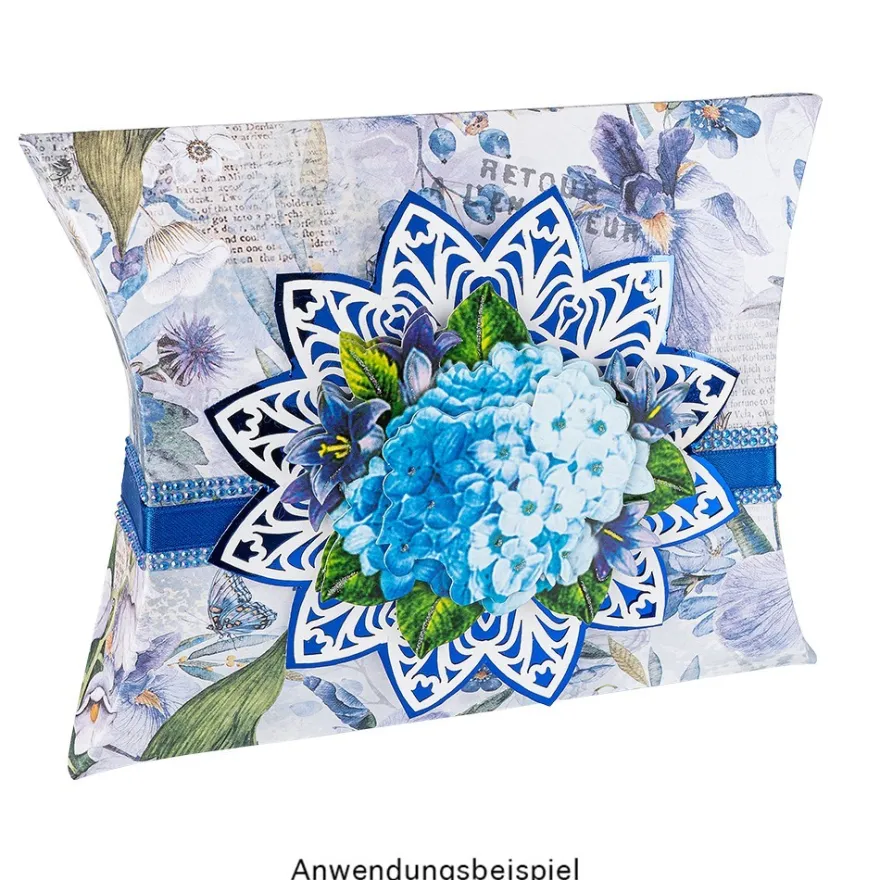 Duo-Design-Papiere, Glockenblumen 1, beidseitig bedruckt, 25cm x 25cm, 250g/m², 20 Blatt