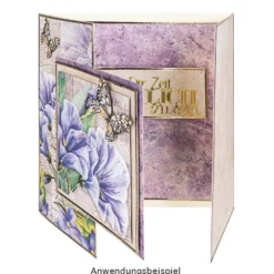 Duo-Design-Papiere, Glockenblumen 1, beidseitig bedruckt, 25cm x 25cm, 250g/m², 20 Blatt