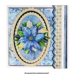 Duo-Design-Papiere, Glockenblumen 1, beidseitig bedruckt, 25cm x 25cm, 250g/m², 20 Blatt