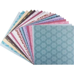 Duo-Design-Papiere, Hintergründe 1, beidseitig bedruckt, 25cm x 25cm, 250g/m², 20 Blatt