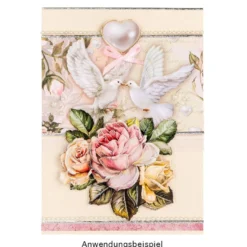 Duo-Design-Papiere, Hochzeit 1, beidseitig bedruckt, 25cm x 25cm, 250g/m², 20 Blatt