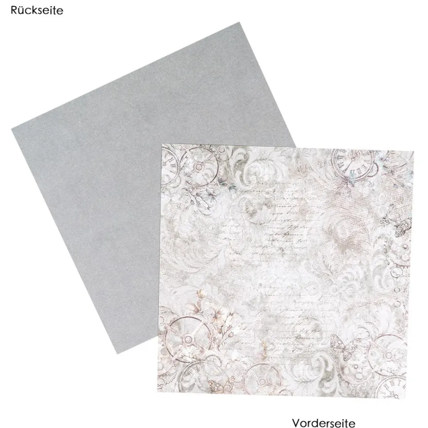 Duo-Design-Papiere, Kondolenz 1, beidseitig bedruckt, 25cm x 25cm, 250g/m², 20 Blatt