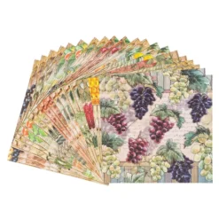 Duo-Design-Papiere, Leckere Früchte, beidseitig bedruckt, 25cm x 25cm, 250g/m², 20 Blatt