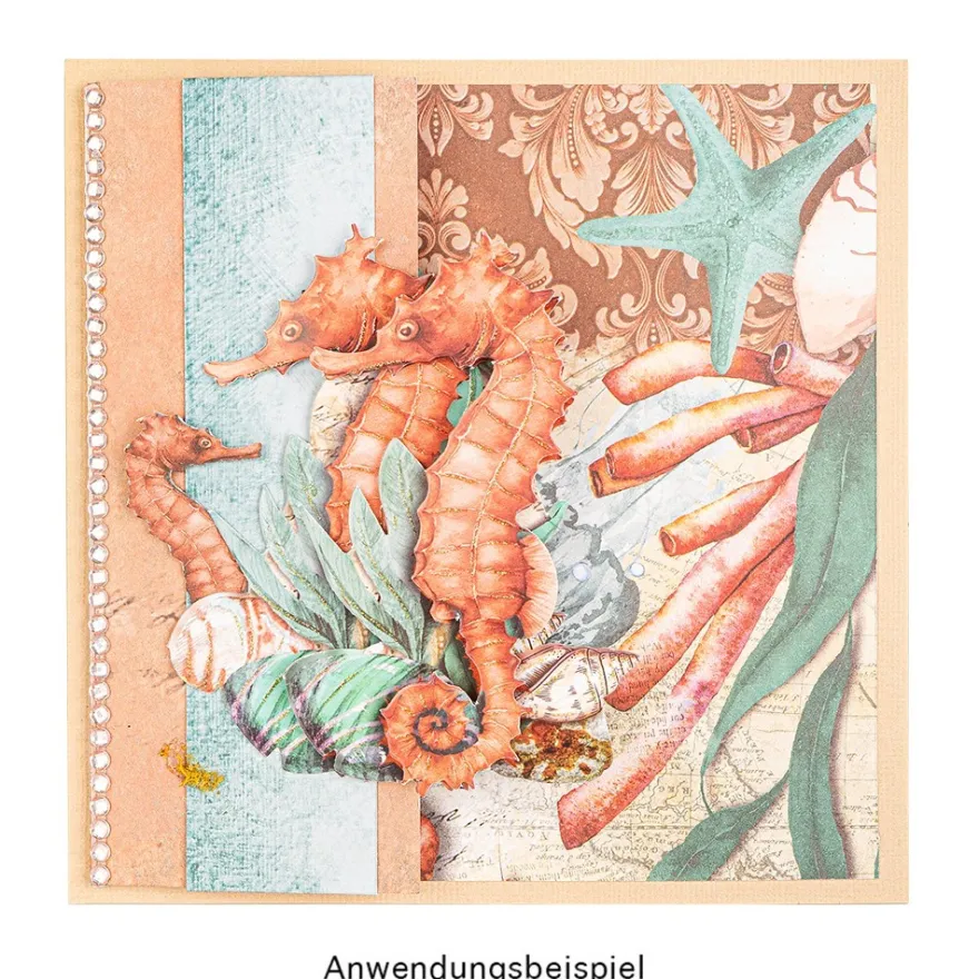 Duo-Design-Papiere, Maritim 3, beidseitig bedruckt, 25cm x 25cm, 250g/m², 20 Blatt