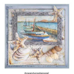 Duo-Design-Papiere, Maritim 1, beidseitig bedruckt, 25cm x 25cm, 250g/m², 20 Blatt