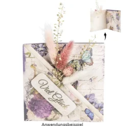 Duo-Design-Papiere, Nostalgie, beidseitig bedruckt, 25cm x 25cm, 250 g/m², 100 Blatt