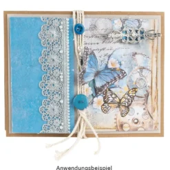 Duo-Design-Papiere, Schmetterlinge 1, beidseitig bedruckt, 25cm x 25cm, 250g/m², 20 Blatt