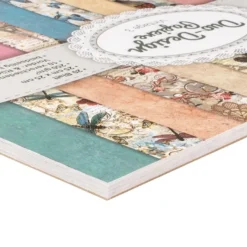 Duo-Design-Papiere, Vintage 3, beidseitig bedruckt, 25cm x 25cm, 250g/m², 20 Blatt