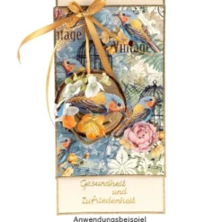 Duo-Design-Papiere, Vintage 3, beidseitig bedruckt, 25cm x 25cm, 250g/m², 20 Blatt
