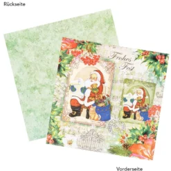 Duo-Design-Papiere, Winterzeit 2, beidseitig bedruckt, 25cm x 25cm, 250g/m², 20 Blatt