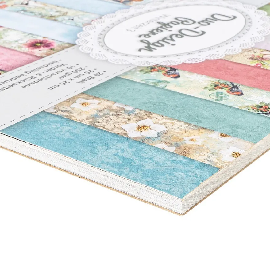 Duo-Design-Papiere, Winterzeit 3, beidseitig bedruckt, 25cm x 25cm, 250g/m², 20 Blatt