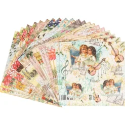 Duo-Design-Papiere, Winterzeit 1, beidseitig bedruckt, 25cm x 25cm, 250g/m², 20 Blatt
